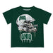Ohio University Bobcats Original Dripping Football Helmet Green T-Shirt by Vive La Fete