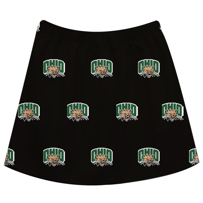 Ohio University Bobcats Skirt Black All Over Logo - Vive La Fête - Online Apparel Store