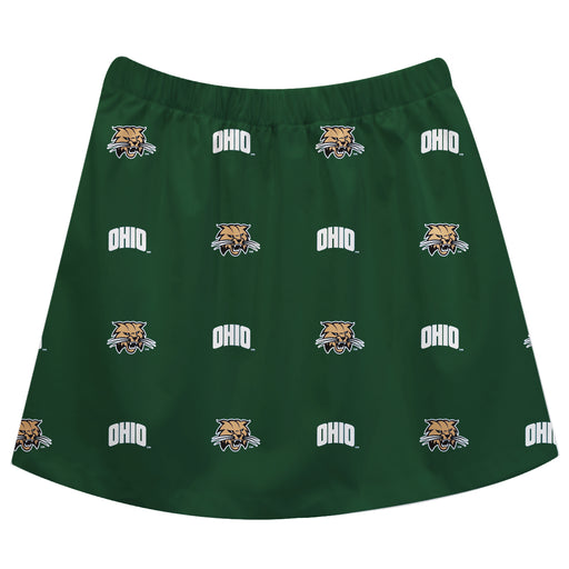 Ohio University Bobcats Skirt Green All Over Logo - Vive La Fête - Online Apparel Store