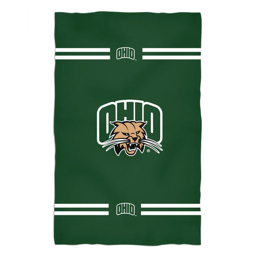 Ohio University Bobcats Vive La Fete Game Day Absorvent Premium Green Beach Bath Towel 51 x 32" Logo and Stripes" - Vive La Fête - Online Apparel Store