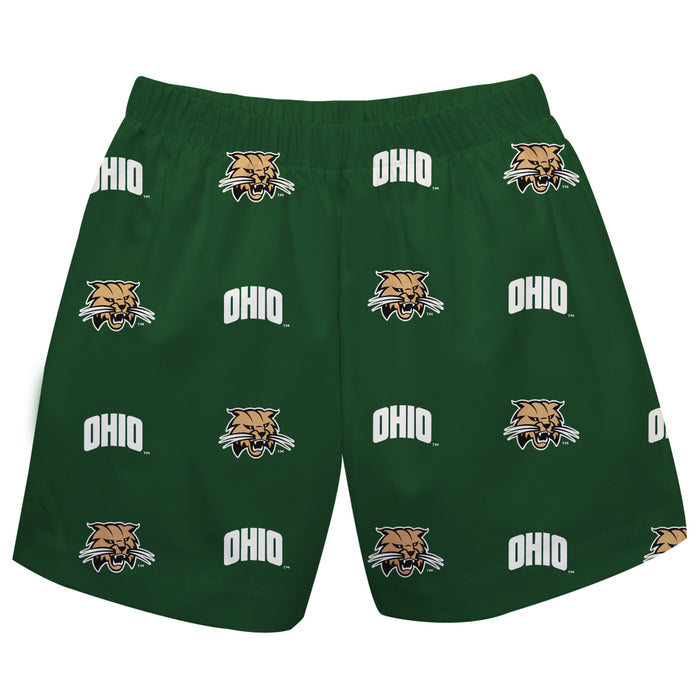 Ohio University Bobcats Short Green All Over Logo - Vive La Fête - Online Apparel Store