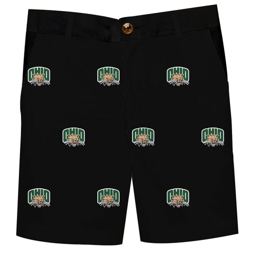 Ohio University Bobcats Structured Short Black All Over Logo - Vive La Fête - Online Apparel Store