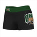 Ohio Bobcats Vive La Fete Game Day Logo on Thigh & Waistband Black & Green Women Yoga Booty Workout Shorts 3.75 Inseam"