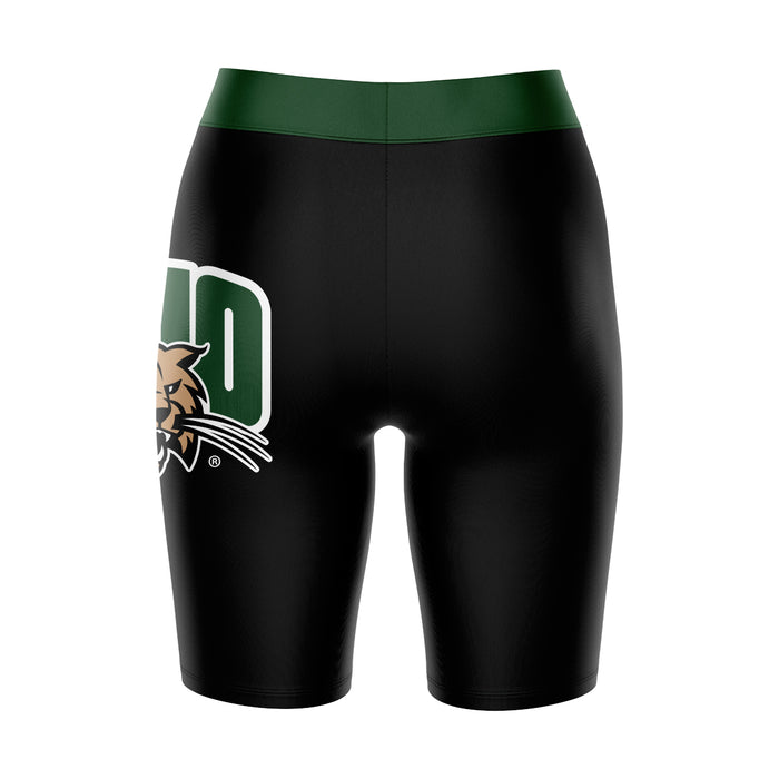 Ohio Bobcats Vive La Fete Game Day Logo on Thigh and Waistband Black and Green Women Bike Short 9 Inseam" - Vive La Fête - Online Apparel Store