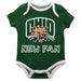 Ohio Bobcats Vive La Fete Infant Game Day Green Short Sleeve Onesie New Fan Logo and Mascot Bodysuit