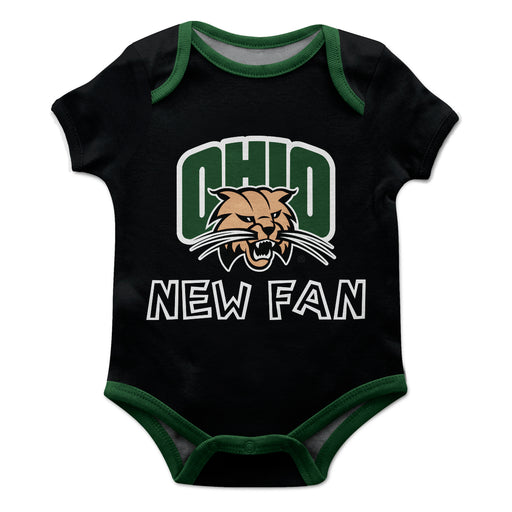 Ohio Bobcats Vive La Fete Infant Game Day Black Short Sleeve Onesie New Fan Logo and Mascot Bodysuit