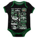 Ohio University Bobcats Hand Sketched Vive La Fete Impressions Artwork Infant Black Short Sleeve Onesie Bodysuit