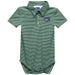 Ohio University Bobcats Embroidered Hunter Green Stripe Knit Boys Polo Bodysuit