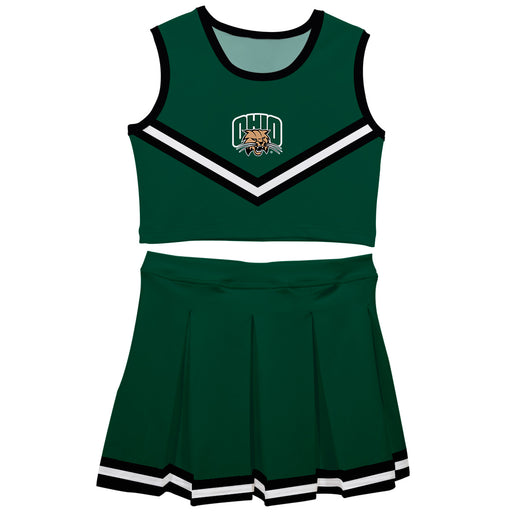 Ohio Bobcats Vive La Fete Game Day Green Sleeveless Cheerleader Set