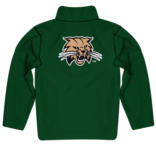 Ohio Bobcats Vive La Fete Game Day Solid Green Quarter Zip Pullover Sleeves - Vive La Fête - Online Apparel Store