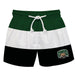 Ohio Bobcats Vive La Fete Green White Black Stripes Swimtrunks V1