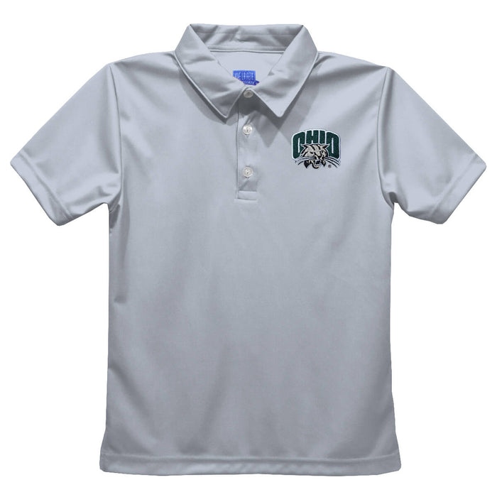 Ohio University Bobcats Embroidered Hunter Green Short Sleeve Polo Box Shirt