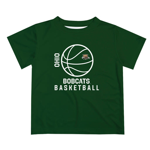 Ohio University Bobcats Vive La Fete Basketball V1 Green Short Sleeve Tee Shirt