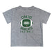 Ohio University Bobcats Vive La Fete Football V2 Heather Gray Short Sleeve Tee Shirt