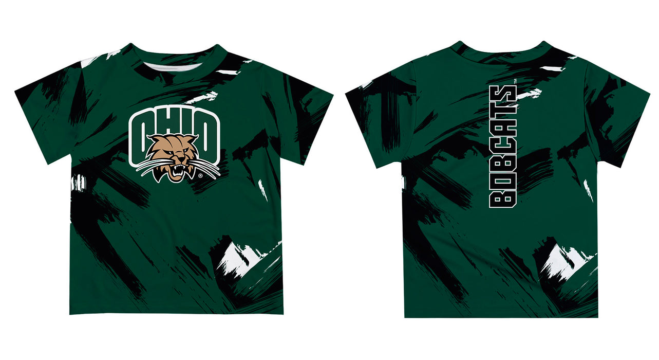 Ohio University Bobcats Vive La Fete Boys Game Day Green Short Sleeve Tee Paint Brush - Vive La Fête - Online Apparel Store