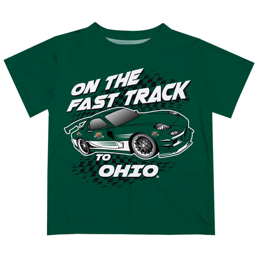 Ohio University Bobcats Vive La Fete Fast Track Boys Game Day Green Short Sleeve Tee