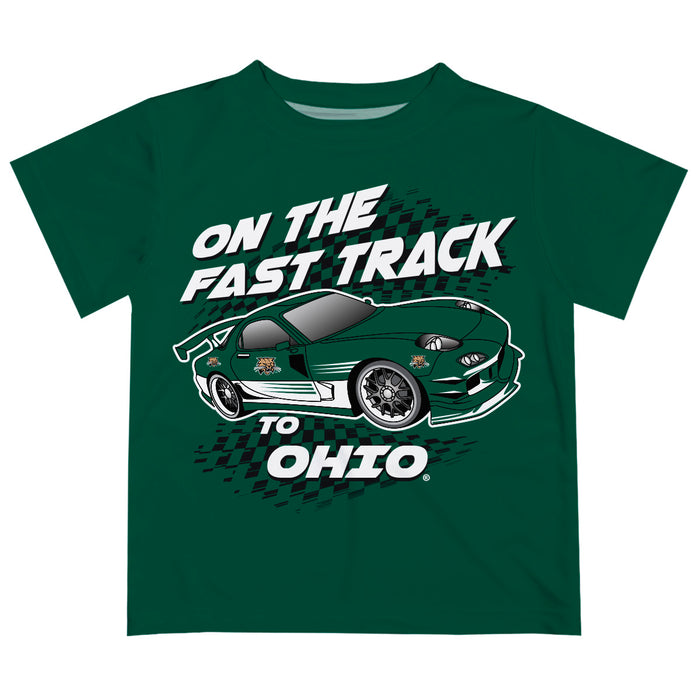 Ohio University Bobcats Vive La Fete Fast Track Boys Game Day Green Short Sleeve Tee
