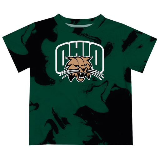 Ohio University Bobcats Vive La Fete Marble Boys Game Day Green Short Sleeve Tee