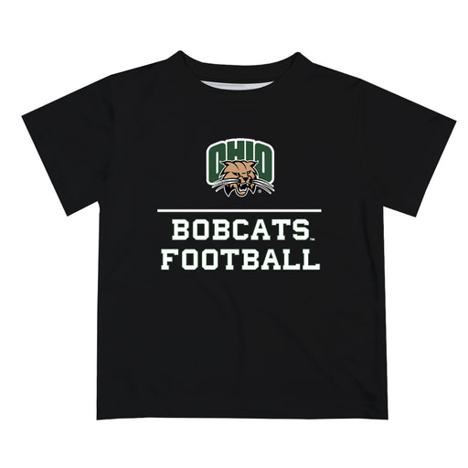 Ohio University Bobcats Vive La Fete Football V1 Black Short Sleeve Tee Shirt