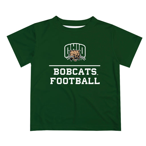 Ohio University Bobcats Vive La Fete Football V1 Green Short Sleeve Tee Shirt