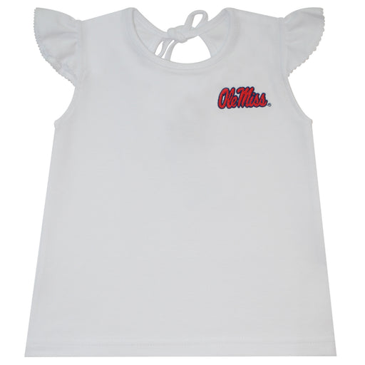 Mississippi Embroidered White Girls Knit Top - Vive La Fête - Online Apparel Store
