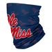 Ole Miss Neck Gaiter Navy All Over Logo - Vive La Fête - Online Apparel Store