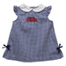 Mississippi Embroidered Navy Gingham A Line Dress - Vive La Fête - Online Apparel Store