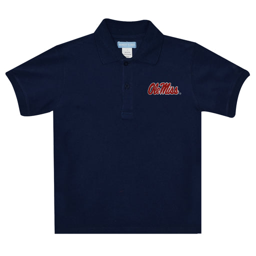 Mississippi Embroidered Navy Short Sleeve Polo Box Shirt - Vive La Fête - Online Apparel Store