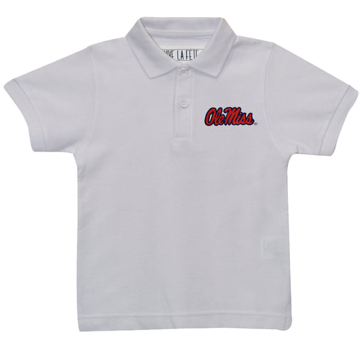 Mississippi Embroidered White Short Sleeve Polo Box Shirt - Vive La Fête - Online Apparel Store