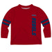 Mississippi Rebels Stripes Red Long Sleeve Tee Shirt - Vive La Fête - Online Apparel Store
