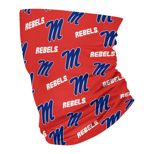 Mississippi Rebels All Over Logo Red Neck Gaiter - Vive La Fête - Online Apparel Store