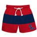 Ole Miss Rebels Vive La Fete Red Navy Stripes Swimtrunks V2