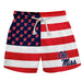 Ole Miss Rebels Vive La Fete Game Day Red White Navy Flag Swimtrunks V1