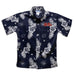 Ole Miss Rebels Navy Hawaiian Short Sleeve Button Down Shirt
