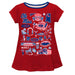 Ole Miss Rebels Hand Sketched Vive La Fete Impressions Artwork Red Short Sleeve Top