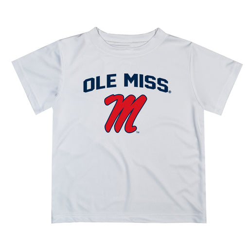 Ole Miss Rebels Vive La Fete Boys Game Day V2 White Short Sleeve Tee Shirt