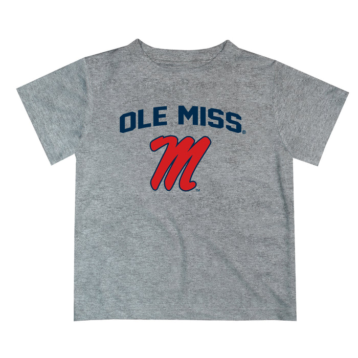 Ole Miss Rebels Vive La Fete Boys Game Day V2 Heather Gray Short Sleeve Tee Shirt