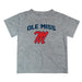 Ole Miss Rebels Vive La Fete Boys Game Day V2 Heather Gray Short Sleeve Tee Shirt
