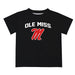 Ole Miss Rebels Vive La Fete Boys Game Day V2 Black Short Sleeve Tee Shirt