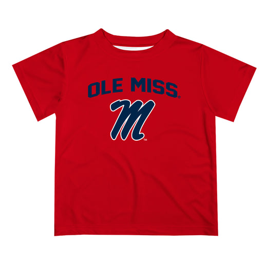 Ole Miss Rebels Vive La Fete Boys Game Day V2 Red Short Sleeve Tee Shirt