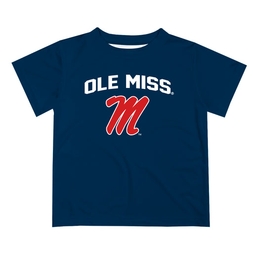 Ole Miss Rebels Vive La Fete Boys Game Day V2 Navy Short Sleeve Tee Shirt