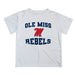Ole Miss Rebels Vive La Fete Boys Game Day V3 White Short Sleeve Tee Shirt