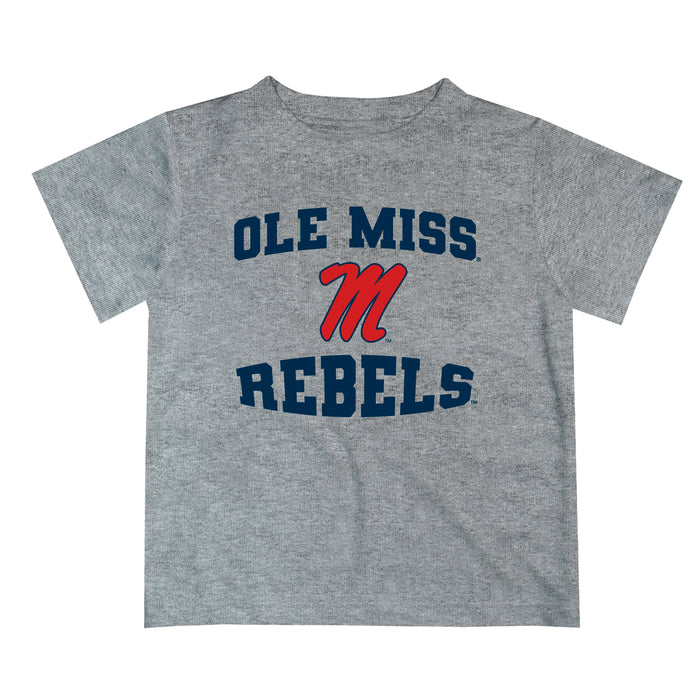 Ole Miss Rebels Vive La Fete Boys Game Day V3 Heather Gray Short Sleeve Tee Shirt