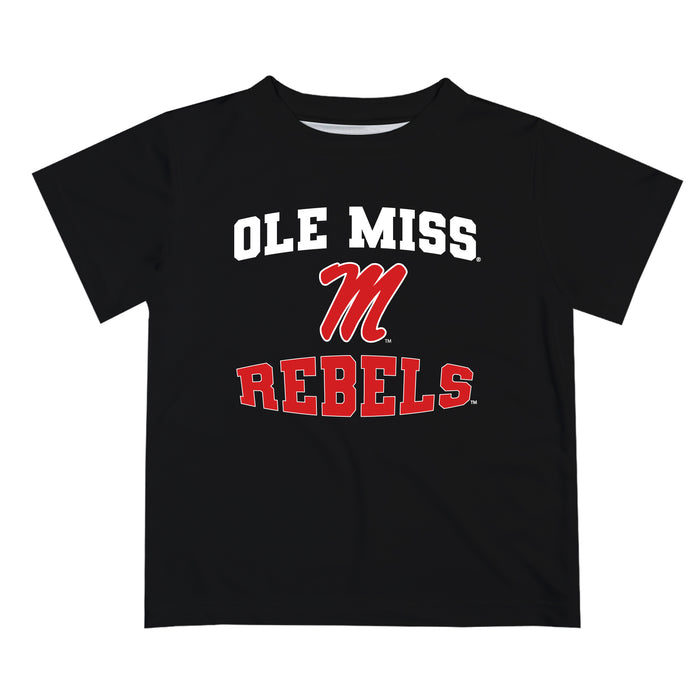 Ole Miss Rebels Vive La Fete Boys Game Day V3 Black Short Sleeve Tee Shirt