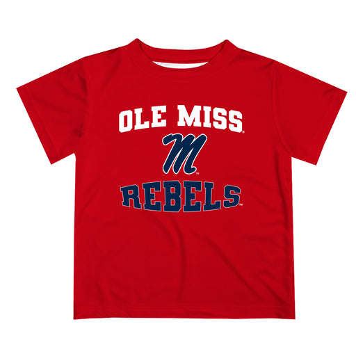 Ole Miss Rebels Vive La Fete Boys Game Day V3 Red Short Sleeve Tee Shirt