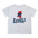 Ole Miss Rebels Vive La Fete State Map White Short Sleeve Tee Shirt