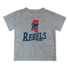Ole Miss Rebels Vive La Fete State Map Heather Gray Short Sleeve Tee Shirt