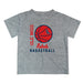 Ole Miss Rebels Vive La Fete Basketball V1 Heather Gray Short Sleeve Tee Shirt