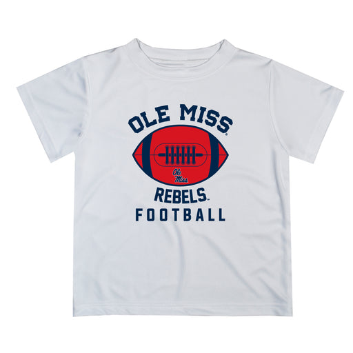 Ole Miss Rebels Vive La Fete Football V2 White Short Sleeve Tee Shirt