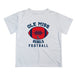Ole Miss Rebels Vive La Fete Football V2 White Short Sleeve Tee Shirt